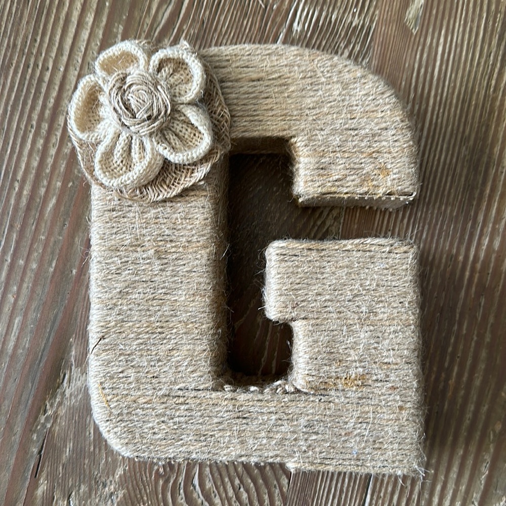 Custom Decor Initial Letter "G" wall shelf home decor 8” tall